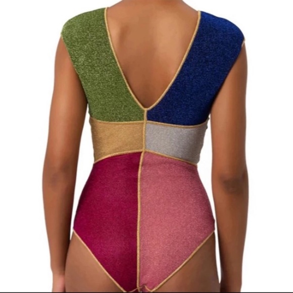 Osea Lumière Patchwork Shimmer Swimsuit Plus Sizes - Picture 2 of 9